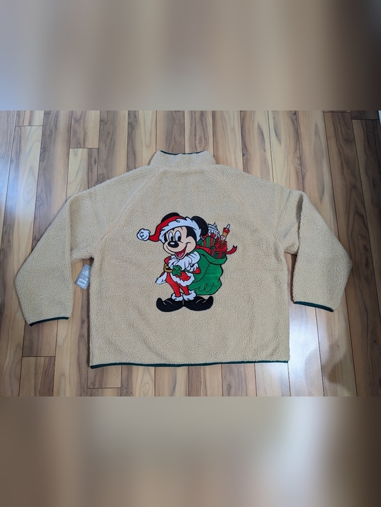 Disney Jackets & Blazers - NWT!  Disney Santa Mickey Mouse Holiday Polar Fleece Jacket Adult Size 3XL